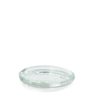 Candle Holders | Clear Medium Glass Pillar Plate Candle Holders Candle Holders