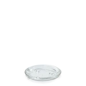 Candle Holders | Clear Small Glass Pillar Plate Candle Holders Candle Holders