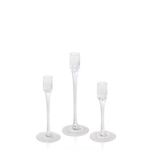 Candle Holders | Vivienne Glass Candle Holder Trio Candle Holders Candle Holders