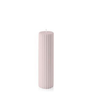 Candles | Antique Pink 5cm x 20cm Fluted Pillar Candles Antique Pink