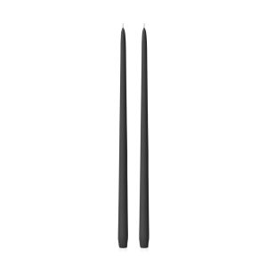 Candles | Black 45cm Taper, Pack of 2 Candles Black