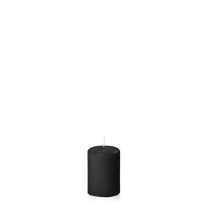 Candles | Black 5cm x 7.5cm Slim Event Pillar Candles Black