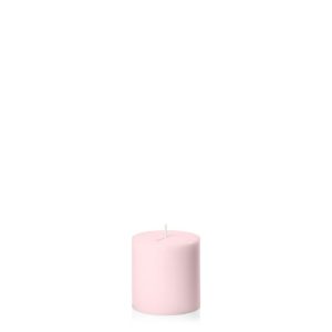 Candles | Blush Pink 7cm x 7cm Pillar Candles Blush Pink