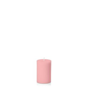 Candles | Coral Pink 5cm x 7.5cm Slim Pillar Candles Candles