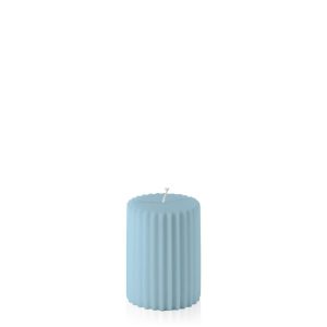 Candles | French Blue 7cm x 10cm Fluted Pillar Candles Candles