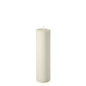 Candles | Ivory 5cm x 20cm Fluted Pillar Candles Candles