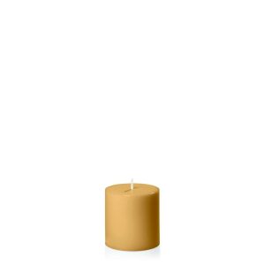 Candles | Mustard 7cm x 7cm Pillar Candles Candles