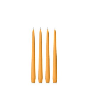 Candles | Orange 25cm Taper, Pack of 4 Candles Candles