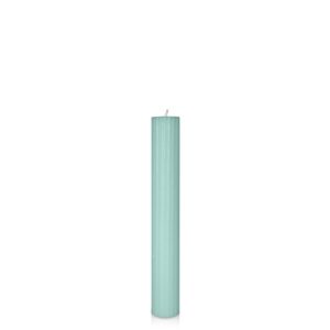 Candles | Sage Green 3.5cm x 25cm Fluted Pillar Candles Candles