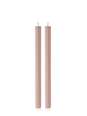 Candles | Vintage Blush 30cm Fluted Dinner Candle, Pack of 2 Candles Candles