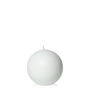 Candles | White 10cm Sphere Candle Ball Candles Candles