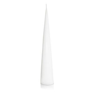 Candles | White 4.7cm x 30cm Cone Candle Candles Candles