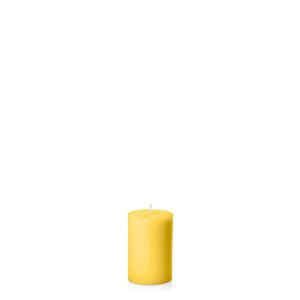 Candles | Yellow 5cm x 7.5cm Slim Pillar Candles Candles