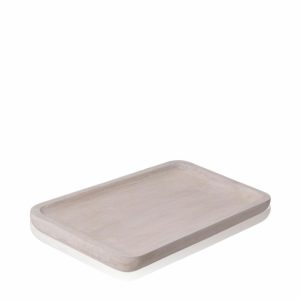 Home Accents | Whitewash Sierra Rectangular Wooden Tray Decor Home Accents