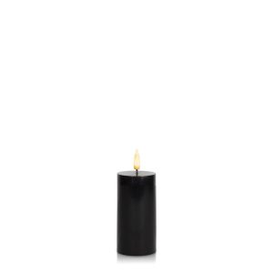 LED Candles | Black 5cm x 10cm LED Pillar, Pack of 1 Candles Black