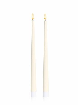 LED Candles | Ivory 31cm LED Taper Candle, Pack of 2 Candles Ivory