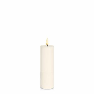 LED Candles | Ivory 5cm x 15cm LED Pillar, Pack of 1 Candles Ivory