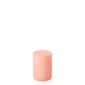 Candles | Peach 7cm x 10cm Fluted Pillar Candles Candles