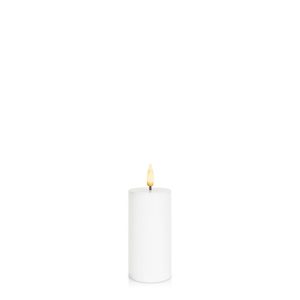 LED Candles | White 5cm x 10cm LED Pillar, Pack of 1 Candles LED Candles