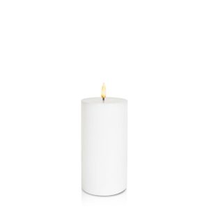 LED Candles | White 8cm x 15cm LED Pillar, Pack of 1 Candles LED Candles